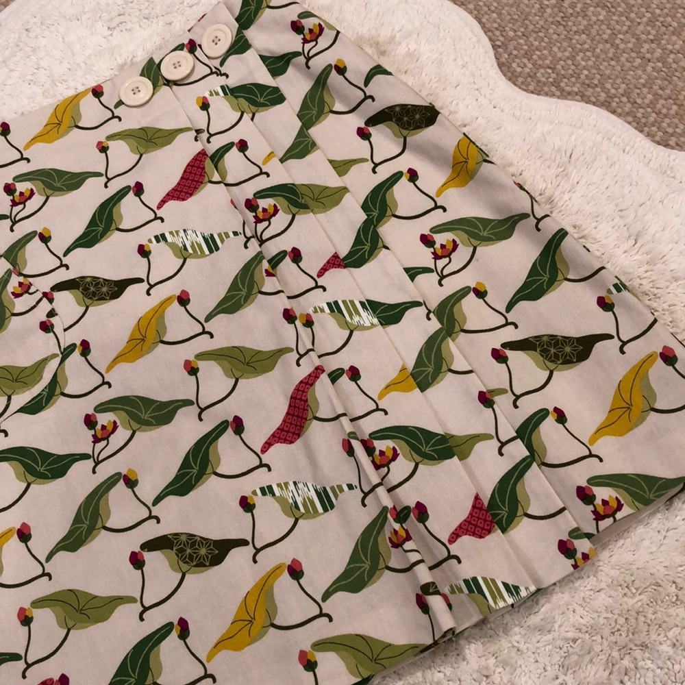 Anthropologie Floral Pattern Wrap Skirt - Picture 3 of 8
